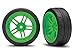 Traxxas 8373G Assembled Green Split-Spoke Wheels with 1.9