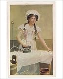 Photographic Prints of Girl With Electric Iron from Mary Evans