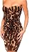 FITTED RUCHED SEXY LEOPARD STRAPLESS PARTY MINI DRESS