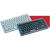 Cherry G84-4100 Ultraslim Keyboard - PS/2, USB - QWERTY - 86 Keys - Black