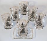 Topkapi t�rkische Teegl�ser Teeglas Tee - Glas " Tugra " 6er-Set