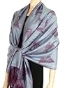 70" x 28" Reversible Contrasting Color Butterflies Jacquard Pashmina Shawl / Wrap / Stole - New !