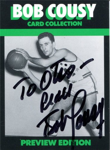 Bob Cousy Autographed/Hand Signed 1992 Cousy Card Collection Card