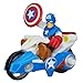 Playskool Heroes Marvel Spider-Man Adventures Captain America Figure with Shield Racer Vehicle