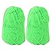 uxcell Festival Gift Handmade Scarf Sweater Hat Knitting Yarn String 100g 2pcs Fluorescent Green