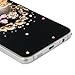 Galaxy S6 Edge Plus Case (Not for S6 Edge),Mavis's Diary 3D Handmade Bling Crystal Lovely Butterfly Fashion Champagne Rose with Shiny Sparkle Diamond Hard PC Cover for Samsung Galaxy S6 Edge Plus