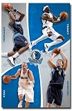 Dallas Mavericks (Jason Terry, Dirk Nowitzki, Jason Kidd, Ryan Howard) Framed Sports Poster Print - 24
