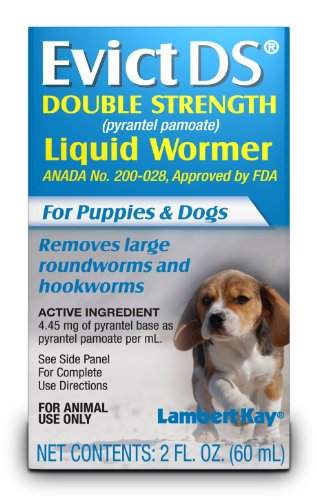 Lambert Kay Evict Double Strength Liquid Wormer for Puppies and Dogs, 2-Ounce