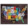 USA Map Canvas - 24x18"