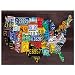 USA Map Canvas - 24x18"