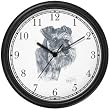 Schnauzer Dog (MS) Wall Clock by WatchBuddy Timepieces (Black Frame)