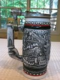 Age of The Iron Horse Ceramic Stein Locomotive Railroad Train Beer Mug Avon 1982