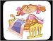 Mouse Pad with crib, body, individuals, individual, humans, girl, person, human, persons, cat, cradle, people, sleeping