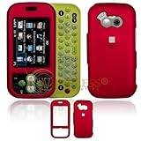 Red Rubber Feel Snap-On Cover Hard Case Cell Phone Protector for LG GT365 N ....