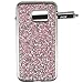 S7 Edge Case, Galaxy S7 Edge Case, iYCK Luxury 3D Handmade Electroplated Soft Flexible TPU Crystal Diamond Rhinestone Bling Glitter Protective Shell Back Case Cover for Samsung Galaxy S7 Edge - Pink