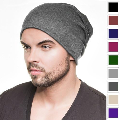 Distressed Unisex Solid Long Beanie Slouch Cotton