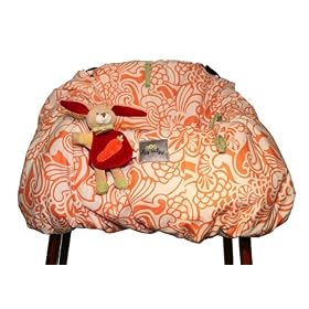 SHOPPING CART AND HIGH CHAIR COVER SWIRL - CREAMSICLE