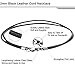 FIBO STEEL 2mm Mens Womens Necklace Leather Cord Chain, 24 inches