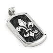 Hematite Stingray Fleur-de-lis Tag