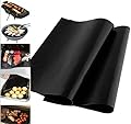 BBQ Grill Mat, Baking Mats, for Outdoor Barbecue, Cooking, Cake Baking, Heavy-Duty, Non Stick, 16"x13", Grill Pad Works With Gas, Electric, Charcoal Grills