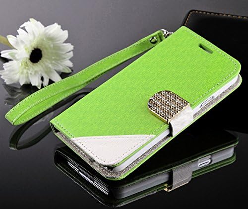 myLife (TM) Frog Green - Modern Design - Koskin Faux Leather (Card, Cash and ID Holder + Magnetic Detachable Closing + Hand Strap) Slim Wallet for NEW Galaxy S5 (5G) Smartphone by Samsung (External Rugged Synthetic Leather With Magnetic Clip + Internal Secure Snap In Hard Rubberized Bumper Holder)