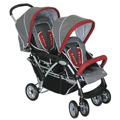 MARCO Tandem tde1-rio - Kinderwagen f�r zwei Kinder, R�ckenlehne mit Rasterverstellung, inkl. Regenverdeck, rot