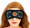 SCHLAFMASKE SCHLAFBRILLE SCHLAF BRILLE AUGENMASKE AUGEN MASKE ROYAL KRONE + 1 K&Uuml;HLKISSEN