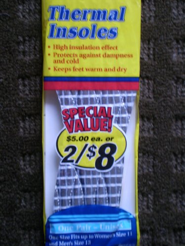Thermal Insoles - Foil Underside / Felt Topside
