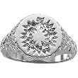 14K White Gold Crown of Thorns Man's Ring