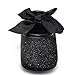 Ecosin Baby Girl Soft Sole Bowknot Bling Bling Shoes Prewalker Socks Sneakers (11/0-6months, Black)