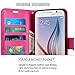 S6 Case, LK Galaxy S6 Wallet Case, Luxury PU Leather Case Flip Cover with Card Slots & Stand For Samsung Galaxy S6, HOT PINK