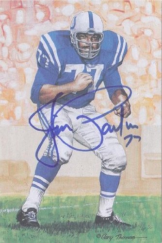 Autographed/Hand Signed Goal Line Art Gla Card Jim Parker Colts