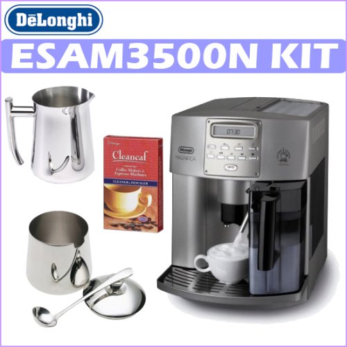 DeLonghi ESAM3500N Esclusivo Magnifica Espresso/Coffee Machine + Deluxe Frieling Accessory Kit