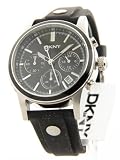 Womens DKNY Donna Karan Chrono Date Black Rubber Sport Watch NY8171