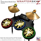 Lightning Yellow Skin by WraptorSkinz fits Guitar Hero 4 World Tour Drum Set for Nintendo Wii, XBOX