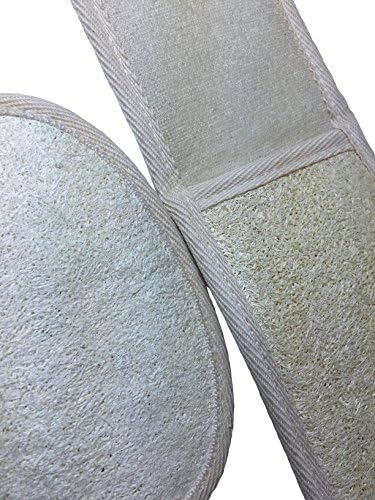 Exfoliating Shower Back Belt and Face Loofah 2 Piece Gift Set Men Women