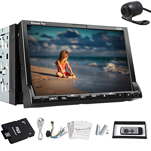 New gps navigation map + back camera +in deck 7" d…