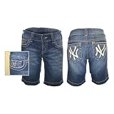 New York Yankees Women's Denim Bermuda Short- touch  by Alyssa Milano