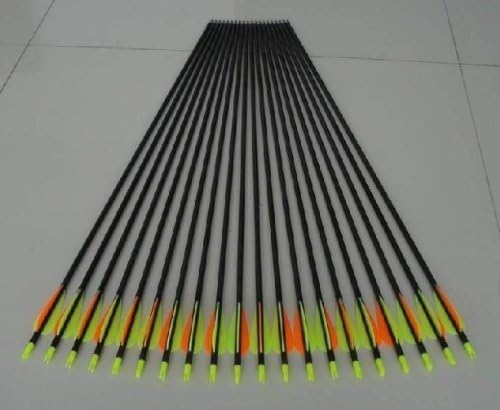 Golden Power Fiberglass Practice/hunting Arrows W/changeable Point for Recurve Bow or Traditional Bow 28" Inches, 3 Arrows