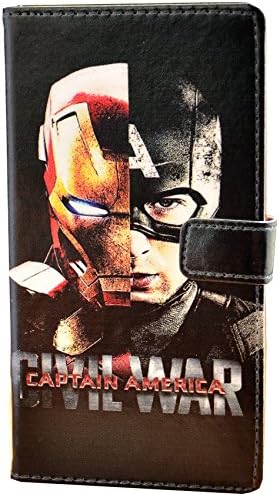 S7 Case Unique Captain America Civil War Pattern Leather Wallet Card Flip Stand Case Cover For Samsung Galaxy S7