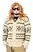 Costume Agent Lebowski Jeffrey The Dude Zip Up Costume Cardigan Sweater Halloween Cosplay Tan