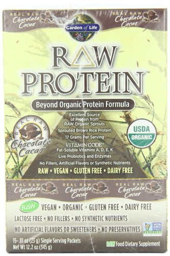 Garden of Life RAW Organic Protein Chocolate Packets 15 CNT Tray Garden of Life RAW Organic Protein Chocolate Packets 15 CNT Tray