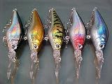 5 Custom Shad Bass Fishing Lures-Plug-Crankbaits- Set M5A