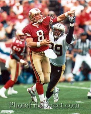 Steve Young Throwing 8x10 Color Photo