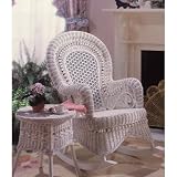 51rfFvz8HlL. SL160  Yesteryear Wicker Country Wicker Rocking Chair   Indoor/Covered Porch Brown Wash   YY005 BRWN