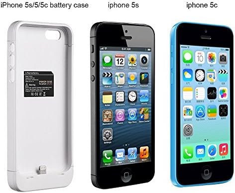 iPhone 5/iPhone 5S battery case, Apple MFI Certified-[Lifetime Warranty] 2200mAh for iPhone 5/5S Ultra Slim Battery Case(4 Inches) /Charger Backup Power Bank (Black)