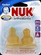 NUK Orthodontic Latex Nipples, Slow Flow, Size 1, 2 Pack
