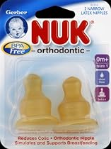 NUK Orthodontic Latex Nipples, Slow Flow, Size 1, 2 Pack
From NUK
