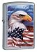 Zippo 24764 Mazzi American Eagle and Flag Lighter - Street Chrome