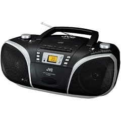 JVC RC EZ 57BE Tragbarer CD-/MP3-Radio Rekorder (LC-Display, Kassettendeck) schwarz